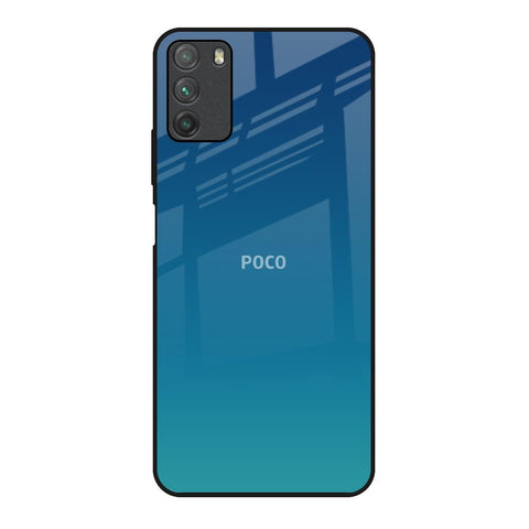 Celestial Blue Poco M3 Glass Back Cover Online