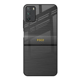 Grey Metallic Glass Poco M3 Glass Back Cover Online