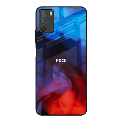 Dim Smoke Poco M3 Glass Back Cover Online