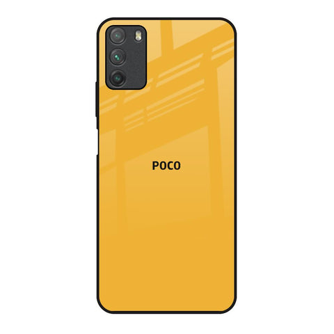 Fluorescent Yellow Poco M3 Glass Back Cover Online