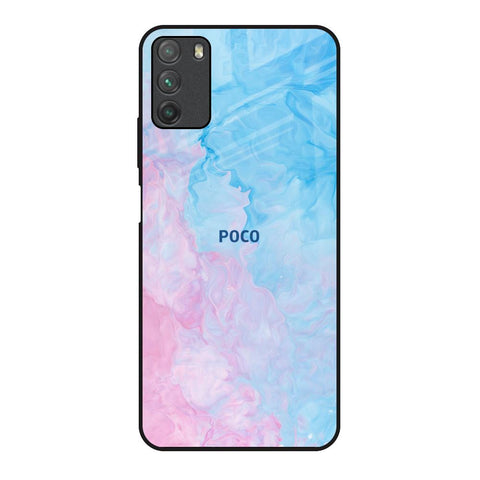 Mixed Watercolor Poco M3 Glass Back Cover Online