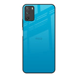 Blue Aqua Poco M3 Glass Back Cover Online