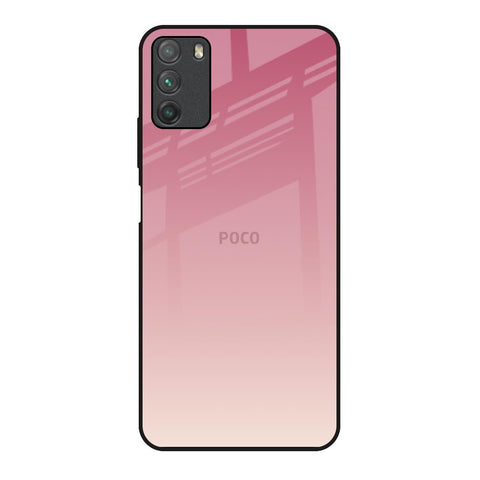 Blooming Pink Poco M3 Glass Back Cover Online