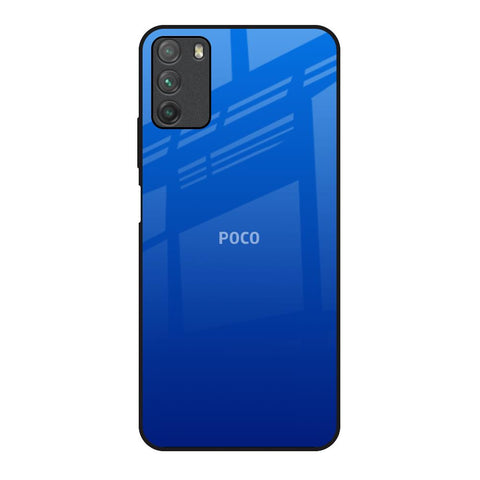 Egyptian Blue Poco M3 Glass Back Cover Online