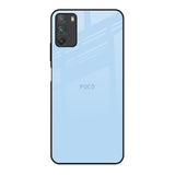 Pastel Sky Blue Poco M3 Glass Back Cover Online