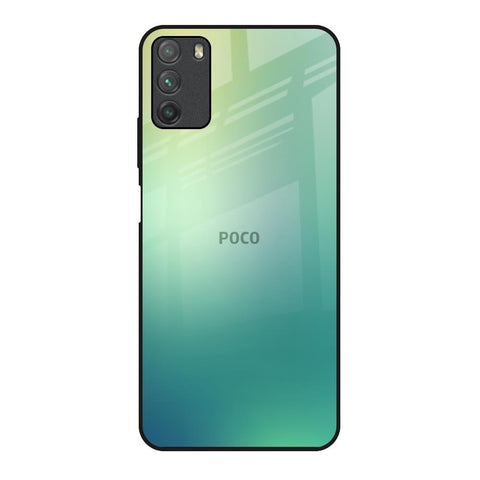 Dusty Green Poco M3 Glass Back Cover Online