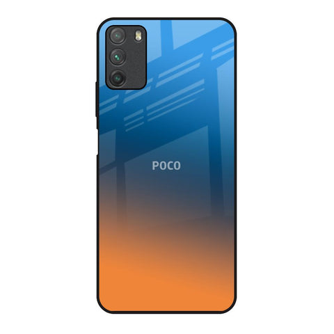 Sunset Of Ocean Poco M3 Glass Back Cover Online