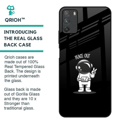 Peace Out Astro Glass Case for Poco M3