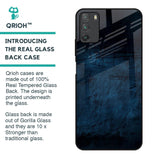 Dark Blue Grunge Glass Case for Poco M3