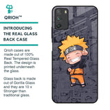 Orange Chubby Glass Case for Poco M3