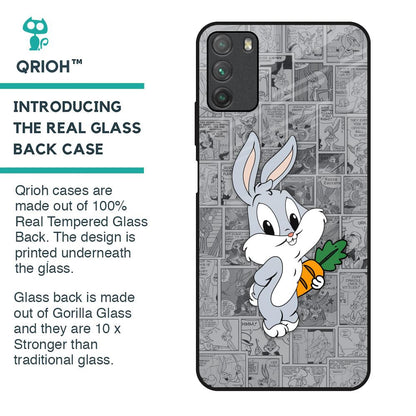 Cute Baby Bunny Glass Case for Poco M3