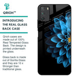 Half Blue Flower Glass Case for Poco M3