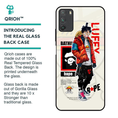 Bape Luffy Glass Case for Poco M3