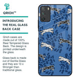 Blue Cheetah Glass Case for Poco M3