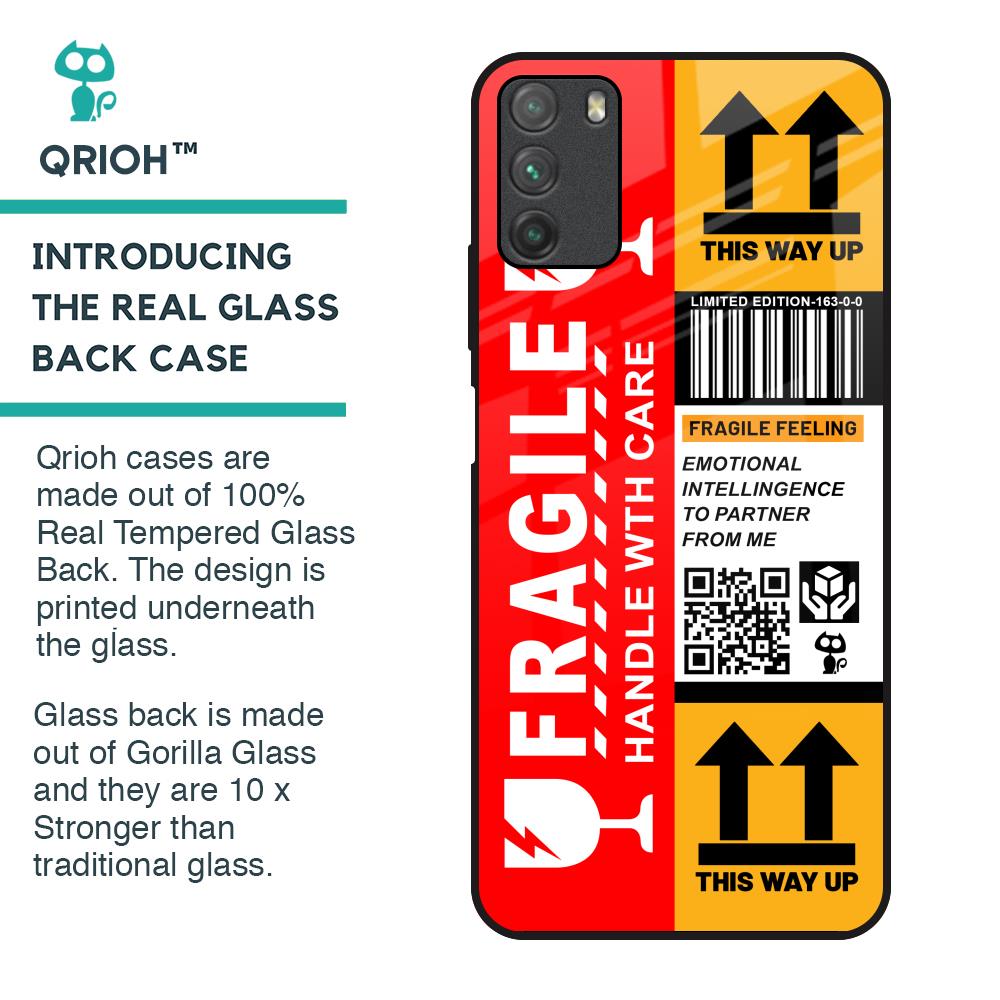 Handle With Care Glass Case for Poco M3