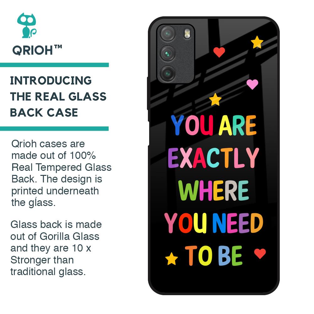 Magical Words Glass Case for Poco M3
