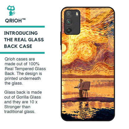 Sunset Vincent Glass Case for Poco M3