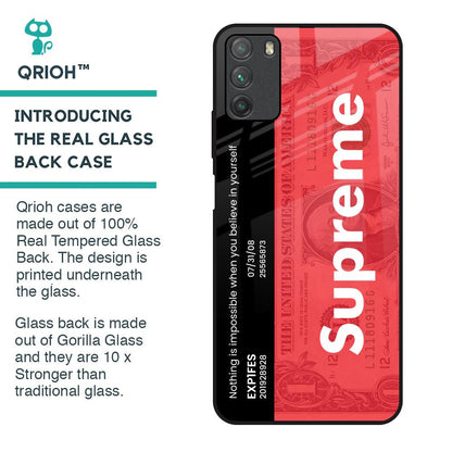Supreme Ticket Glass Case for Poco M3