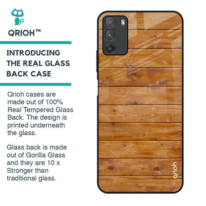 Timberwood Glass Case for Poco M3