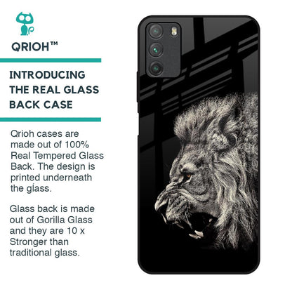 Brave Lion Glass Case for Poco M3