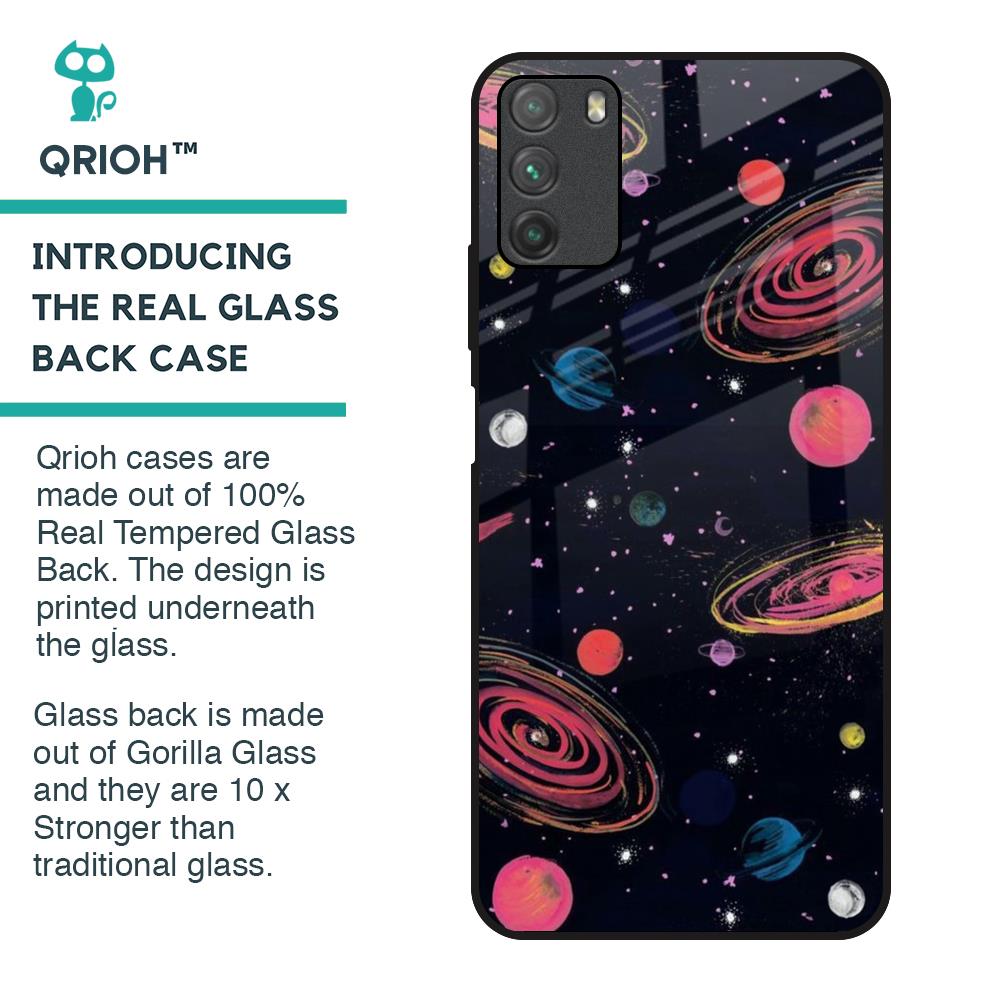 Galaxy In Dream Glass Case For Poco M3
