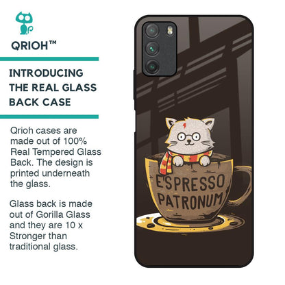 Tea With Kitty Glass Case For Poco M3