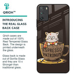 Tea With Kitty Glass Case For Poco M3