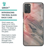 Pink And Grey Marble Glass Case For Poco M3