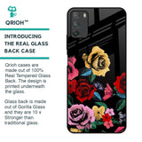 Floral Decorative Glass Case For Poco M3