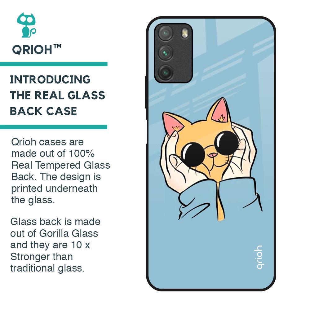 Adorable Cute Kitty Glass Case For Poco M3