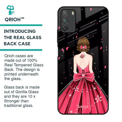 Fashion Princess Glass Case for Poco M3