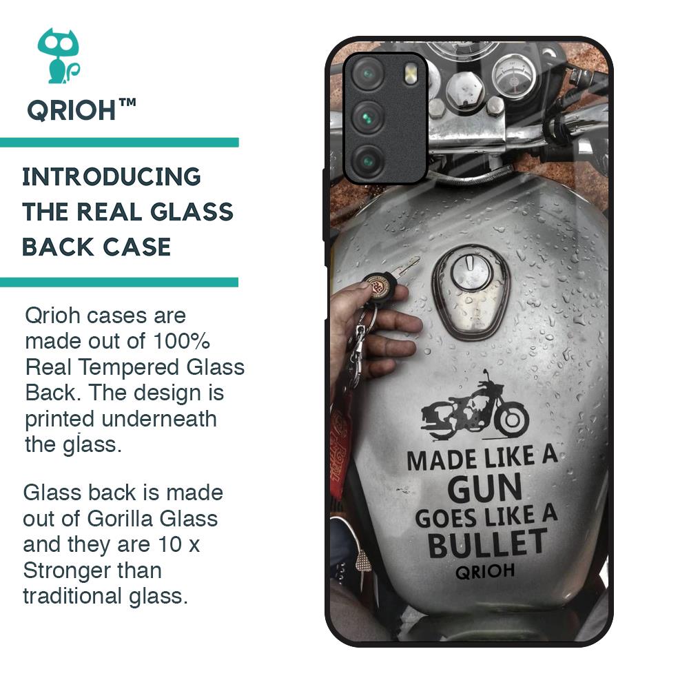 Royal Bike Glass Case for Poco M3