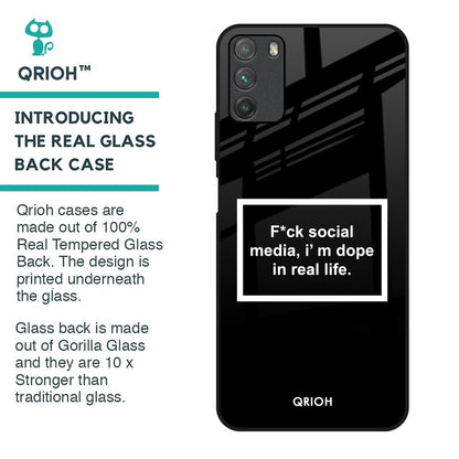 Dope In Life Glass Case for Poco M3