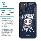 Struggling Panda Glass Case for Poco M3