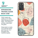 Abstract Faces Glass Case for Poco M3