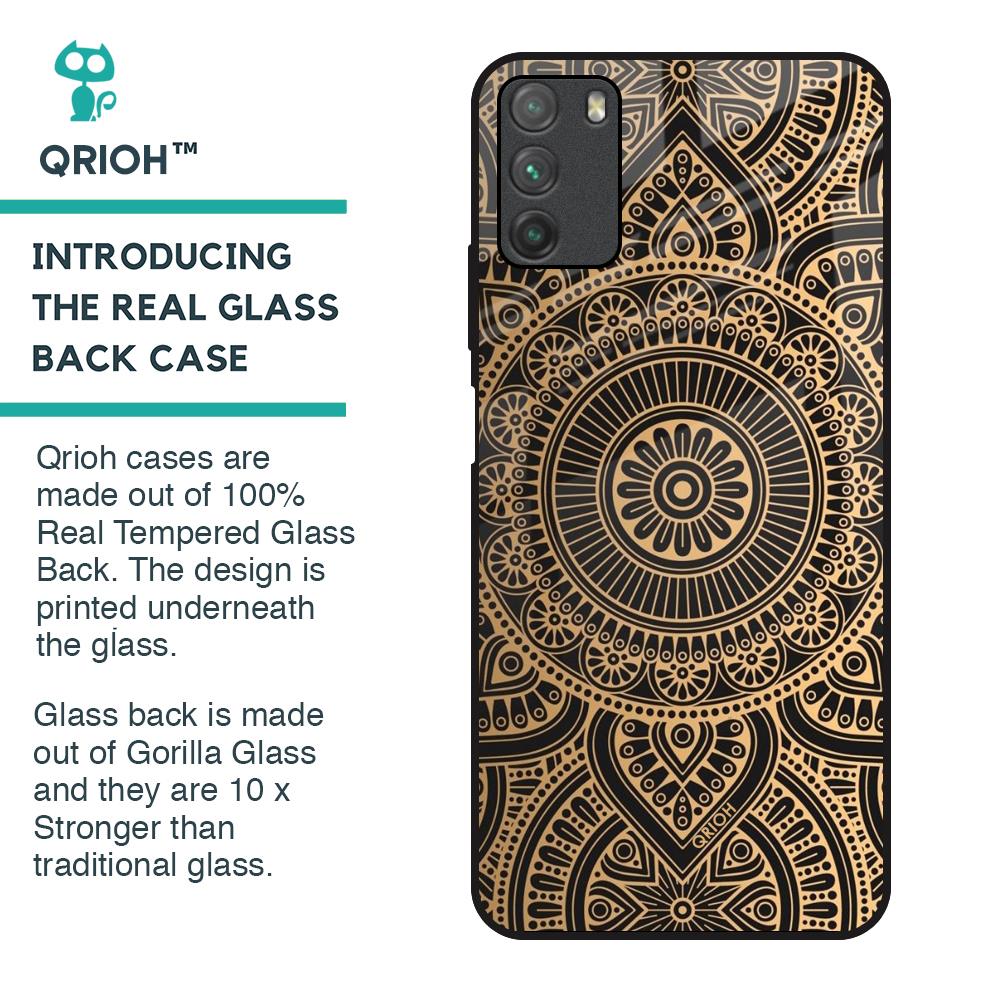 Luxury Mandala Glass Case for Poco M3