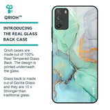 Green Marble Glass Case for Poco M3