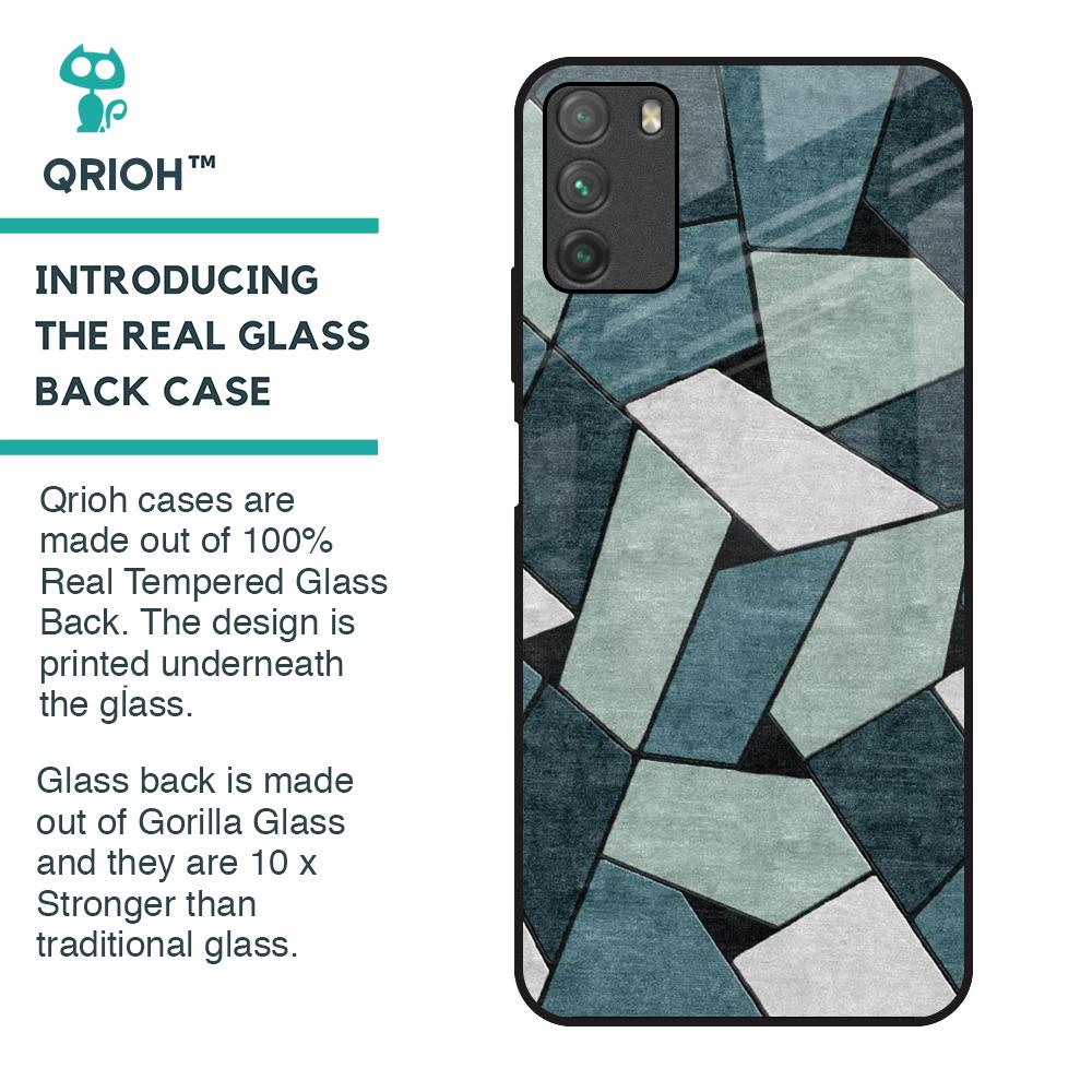 Abstact Tiles Glass Case for Poco M3