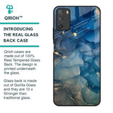 Blue Cool Marble Glass Case for Poco M3