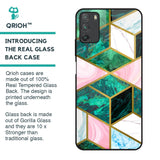 Seamless Green Marble Glass Case for Poco M3
