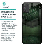 Green Leather Glass Case for Poco M3