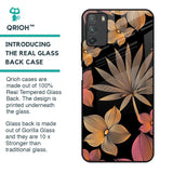 Lines Pattern Flowers Glass Case for Poco M3