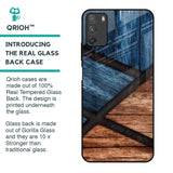 Wooden Tiles Glass Case for Poco M3