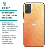 Orange Curve Pattern Glass Case for Poco M3