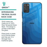 Blue Wave Abstract Glass Case for Poco M3