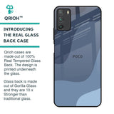 Navy Blue Ombre Glass Case for Poco M3