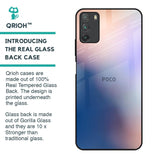 Blue Mauve Gradient Glass Case for Poco M3