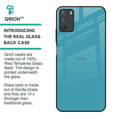 Oceanic Turquiose Glass Case for Poco M3