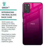 Purple Ombre Pattern Glass Case for Poco M3
