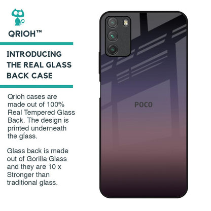 Grey Ombre Glass Case for Poco M3